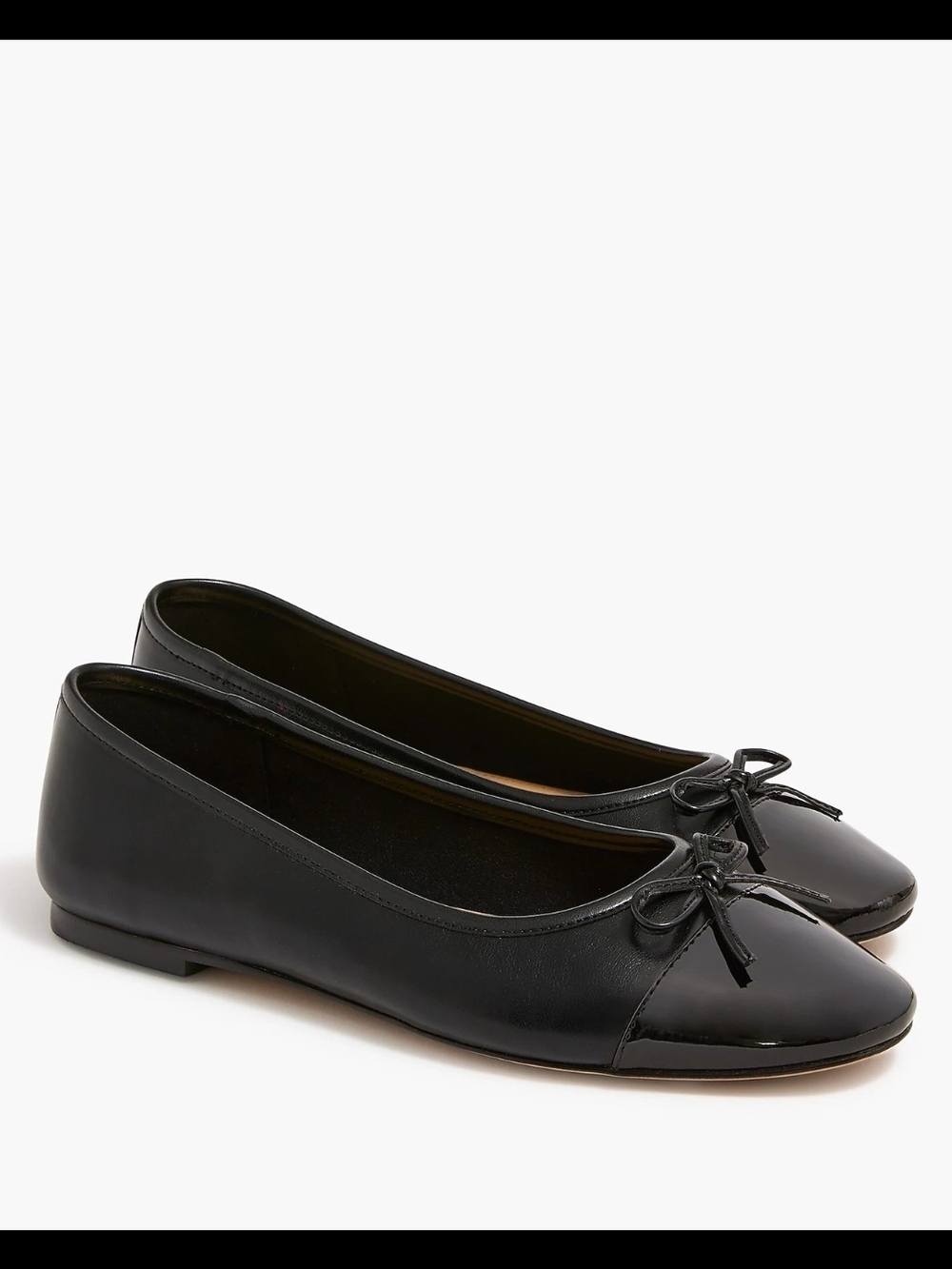 J.Crew Classic Ballet Black Bow Flats ~ Size 7.5